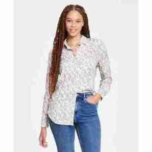 Calvin Klein Jeans Covert Long-Sleeve Button-Down Easy-Fit Shirt